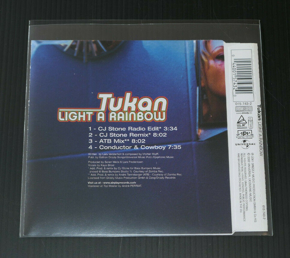 MAXI CD 4 TITRES / TUKAN / LIGHT A RAINBOW / 2002