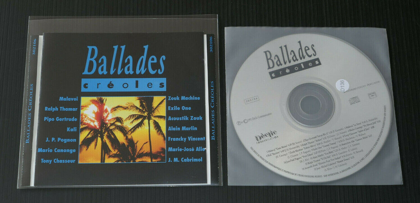 CD BALLADES CREOLES / COMPILATION 15 TITRES / 1993