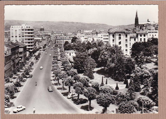 CPSM BLACK &amp; WHITE POSTCARD / CLERMONT-FERRAND BOULEVARD GERGOVIA