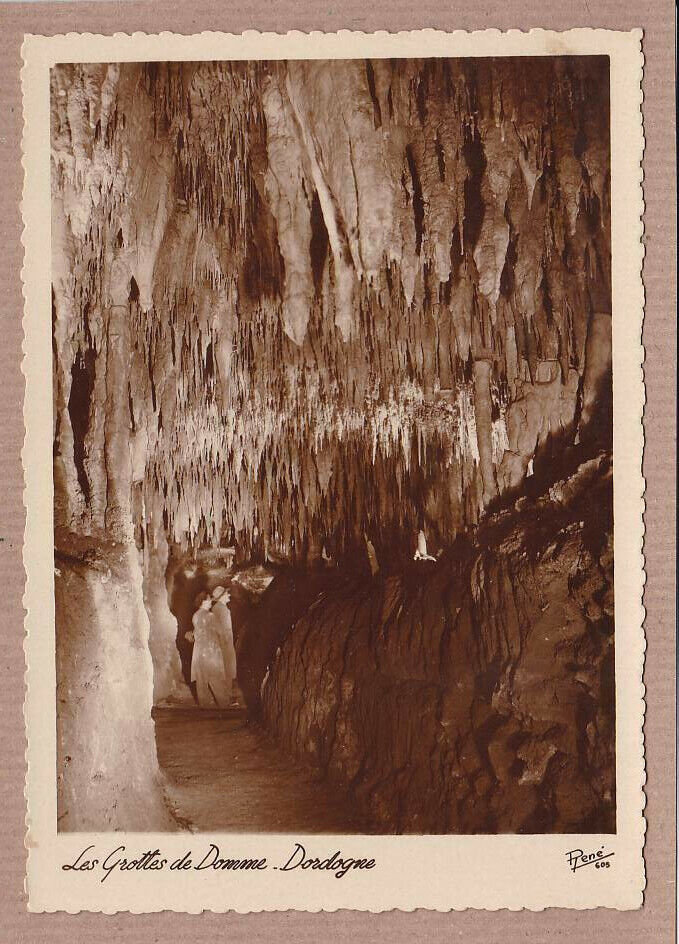 LOT DE 4 CARTES POSTALES CPSM NOIR & BLANC / LES GROTTES DE DOMME DORDOGNE