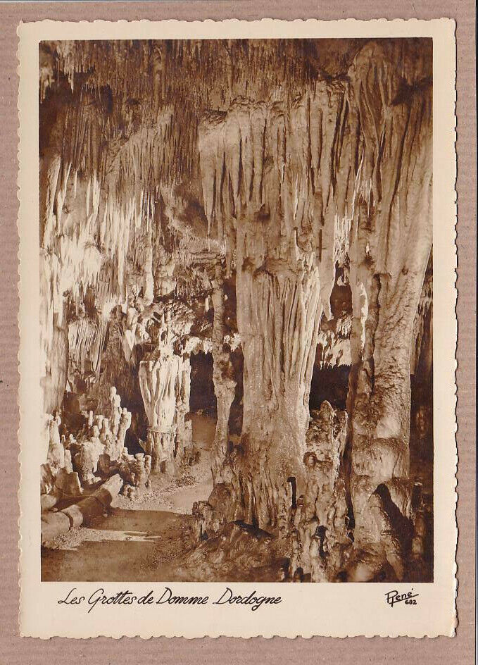 LOT DE 4 CARTES POSTALES CPSM NOIR & BLANC / LES GROTTES DE DOMME DORDOGNE