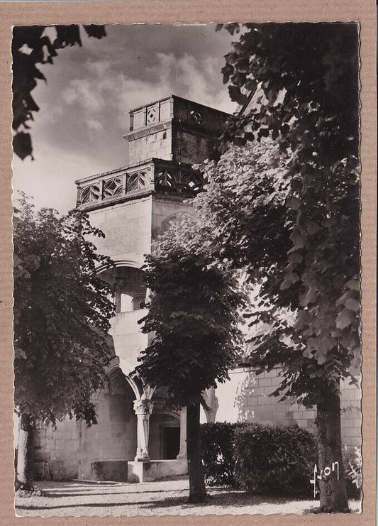 CPSM BLACK &amp; WHITE POSTCARD / LOCHES THE LOGGIA OF ANNE OF BRITTANY 