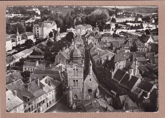 CARTE POSTALE CPSM NOIR & BLANC / PARAY-LE-MONIAL VUE GENERALE VUE AERIENNE