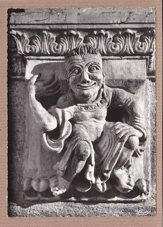 CARTE POSTALE CPSM NOIR & BLANC / SEMUR-EN-BRIONNAIS ATLANTE FIGURANT UN DIABLE
