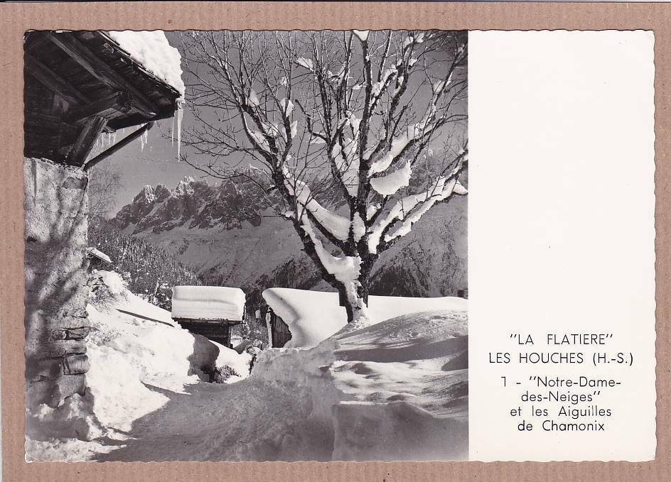 CPSM BLACK &amp; WHITE POSTCARD / LA FLATIERE LES HOUCHES 