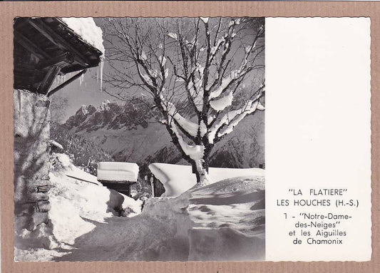 CPSM BLACK &amp; WHITE POSTCARD / LA FLATIERE LES HOUCHES 