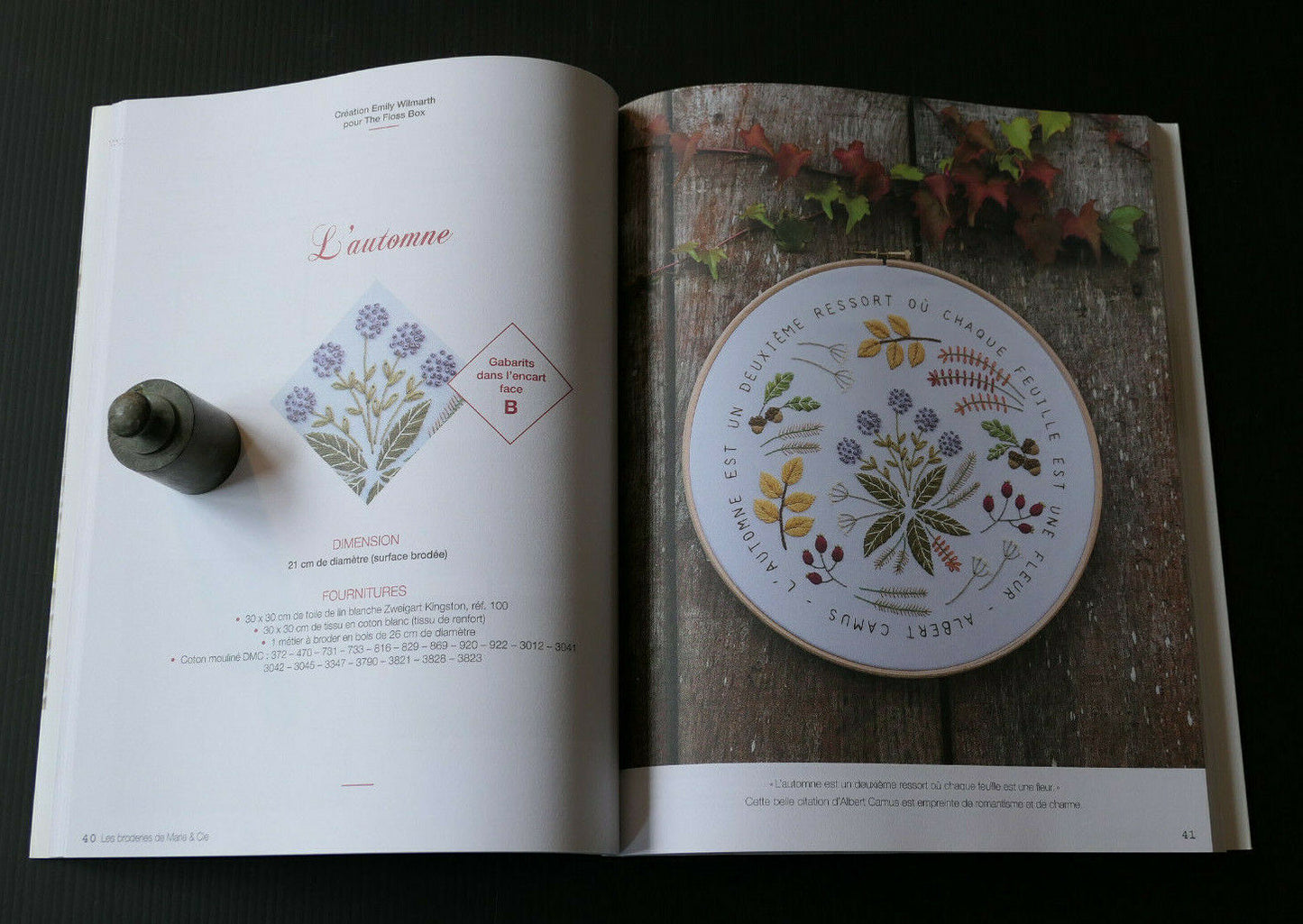 LES BRODERIES DE MARIE & CIE / DOUCEUR D'AUTOMNE / LES EDITIONS DE SAXE 2017