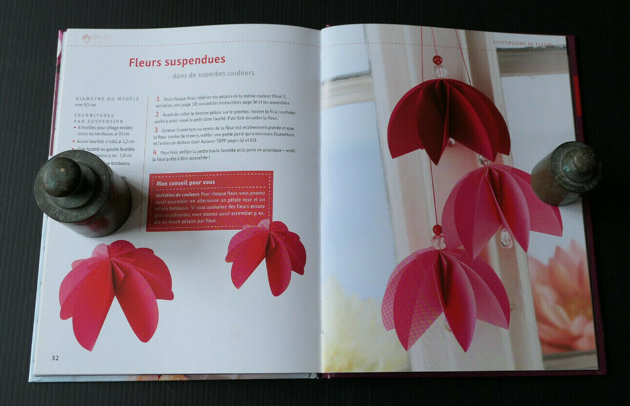 FLEUROGAMI / PLIAGES DE FLEURS / LOISIRS CREATIFS / 2012