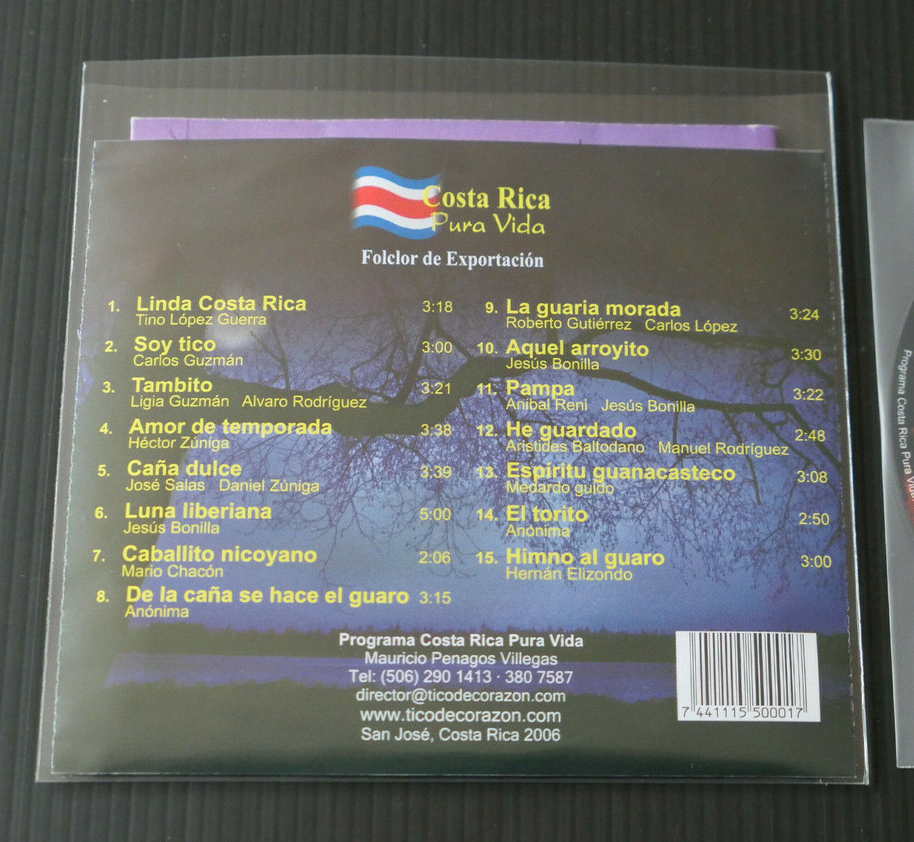 CD COSTA RICA PURA VIDA / FOLCLOR DE EXPORTACION / 2006