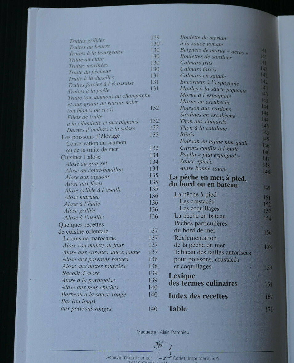 LE PECHEUR ET SA CUISINE PRATIQUE ET GOURMANDE / YVON CARBONNE / RECETTE POISSON