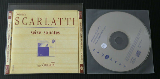 CD DOMENICO SCARLATTI / SEIZE SONATES / PIANO INGER SODERGREN / CALLIOPE 1996