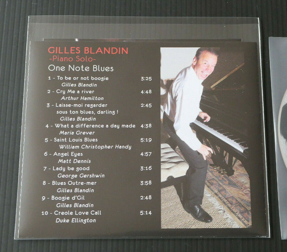 CD GILLES BLANDIN PIANO SOLO / ONE NOTE BLUES