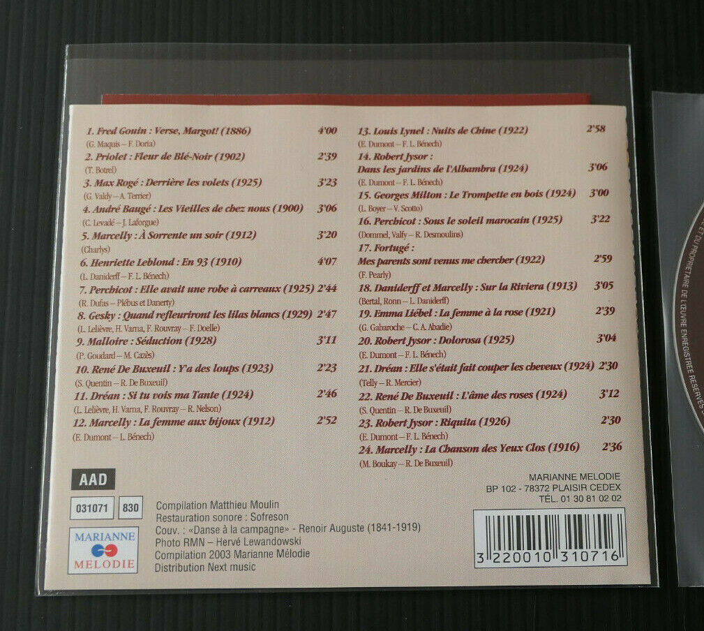 CD CHANSONS DE FRANCE / LES CHANSONS DE PAPA / COMPILATION 24 TITRES / 2003