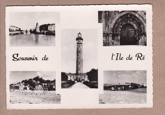 CARTE POSTALE CPSM NOIR & BLANC / SOUVENIR DE L'ILE DE RE