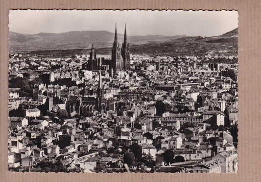 CPSM BLACK &amp; WHITE POSTCARD / CLERMONT-FERRAND GENERAL VIEW (1959) 