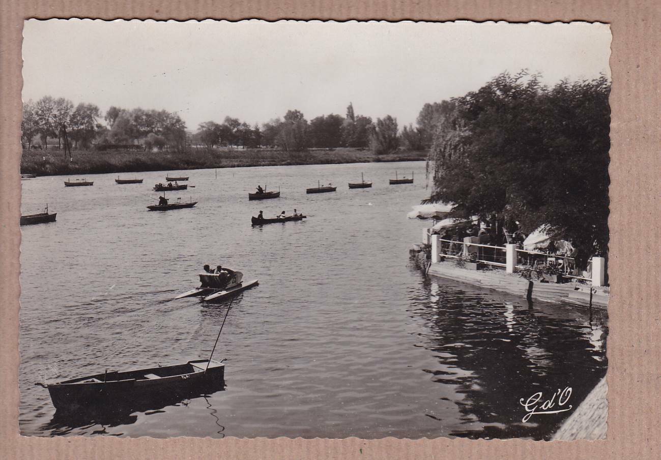 CARTE POSTALE CPSM NOIR & BLANC / VICHY CANOTS SUR L'ALLIER