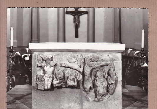 CARTE POSTALE CPSM NOIR & BLANC / MAUBOURGUET EGLISE ROMANE DU XIIe SIECLE