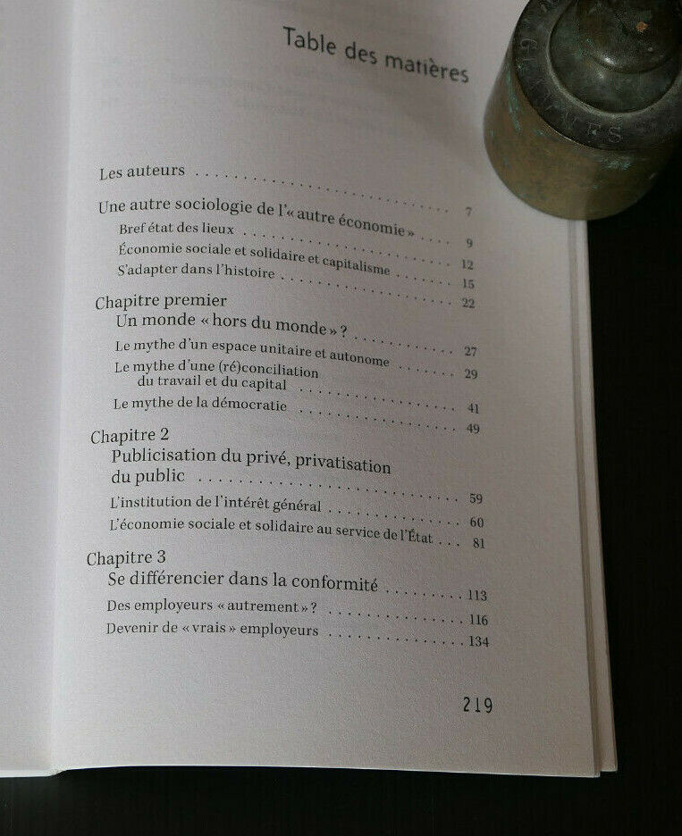 L'ECONOMIE SOCIALE ET SOLIDAIRE DE L'UTOPIE AUX PRATIQUES / LA DISPUTE 2013