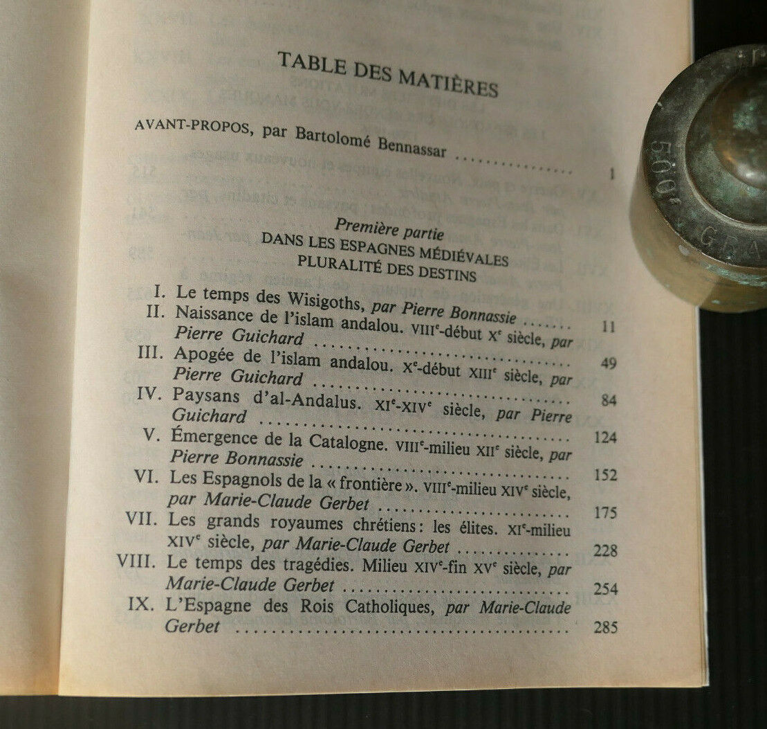 HISTOIRE DES ESPAGNOLS VIe - XXe SIECLE / BARTOLOME BENNASSAR / ESPAGNE / 1992