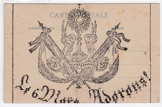 OLD POSTCARD CPA LE FRESNE-CAMILLY L'EGLISE STAMP LENT MARCH 6