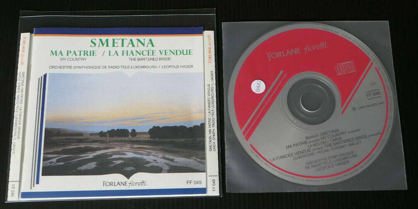 CD SMETANA MA PATRIE / LA FIANCEE VENDUE / LEOPOLD HAGER / FORLANE 1992