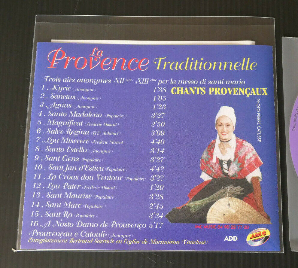 CD LA PROVENCE TRADITIONNELLE / CHANTS PROVENCAUX / LA SCHOLA ELZEAR GENET