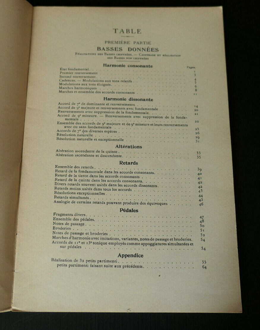 BASSES ET CHANTS DU TRAITE D'HARMONIE PAR THEODORE DUBOIS / MUSIQUE TECHNIQUE