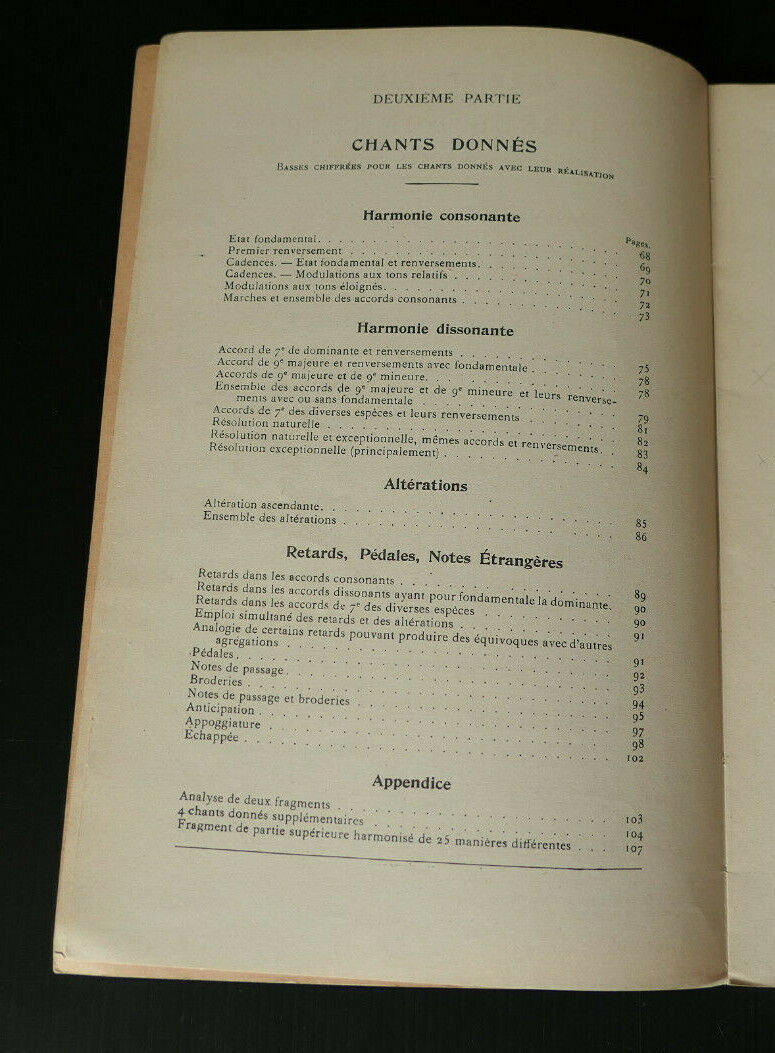 BASSES ET CHANTS DU TRAITE D'HARMONIE PAR THEODORE DUBOIS / MUSIQUE TECHNIQUE