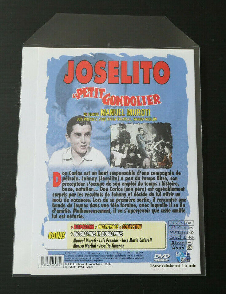 DVD JOSELITO / LE PETIT GONDOLIER / MANUEL MUROTI 1964