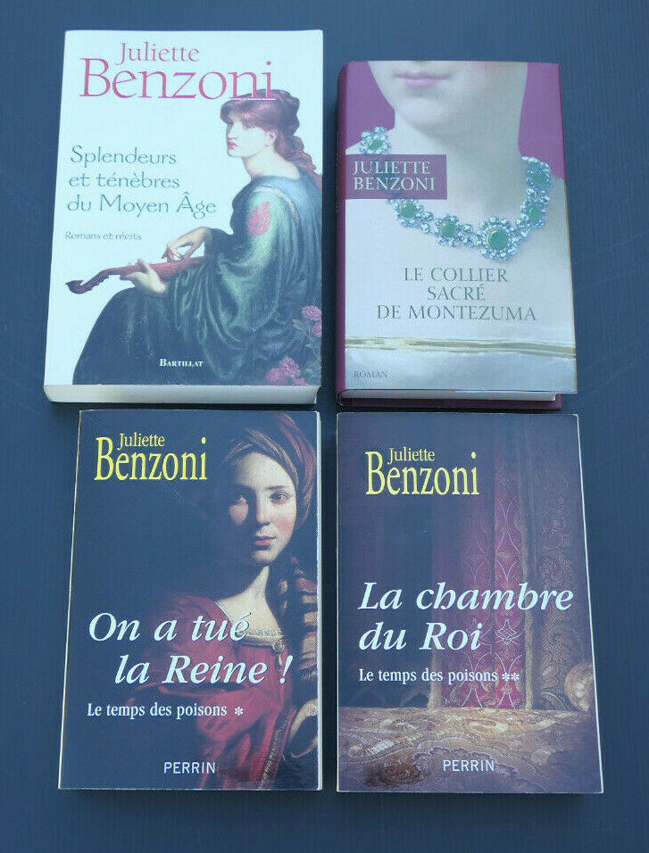 JULIETTE BENZONI / LOT DE 4 LIVRES / LE TEMPS DES POISONS