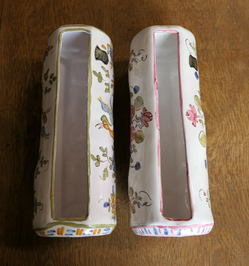 LOT DE 2 JARDINIERES DE TABLE EN FAIENCE DE MARTRES TOLOSANE