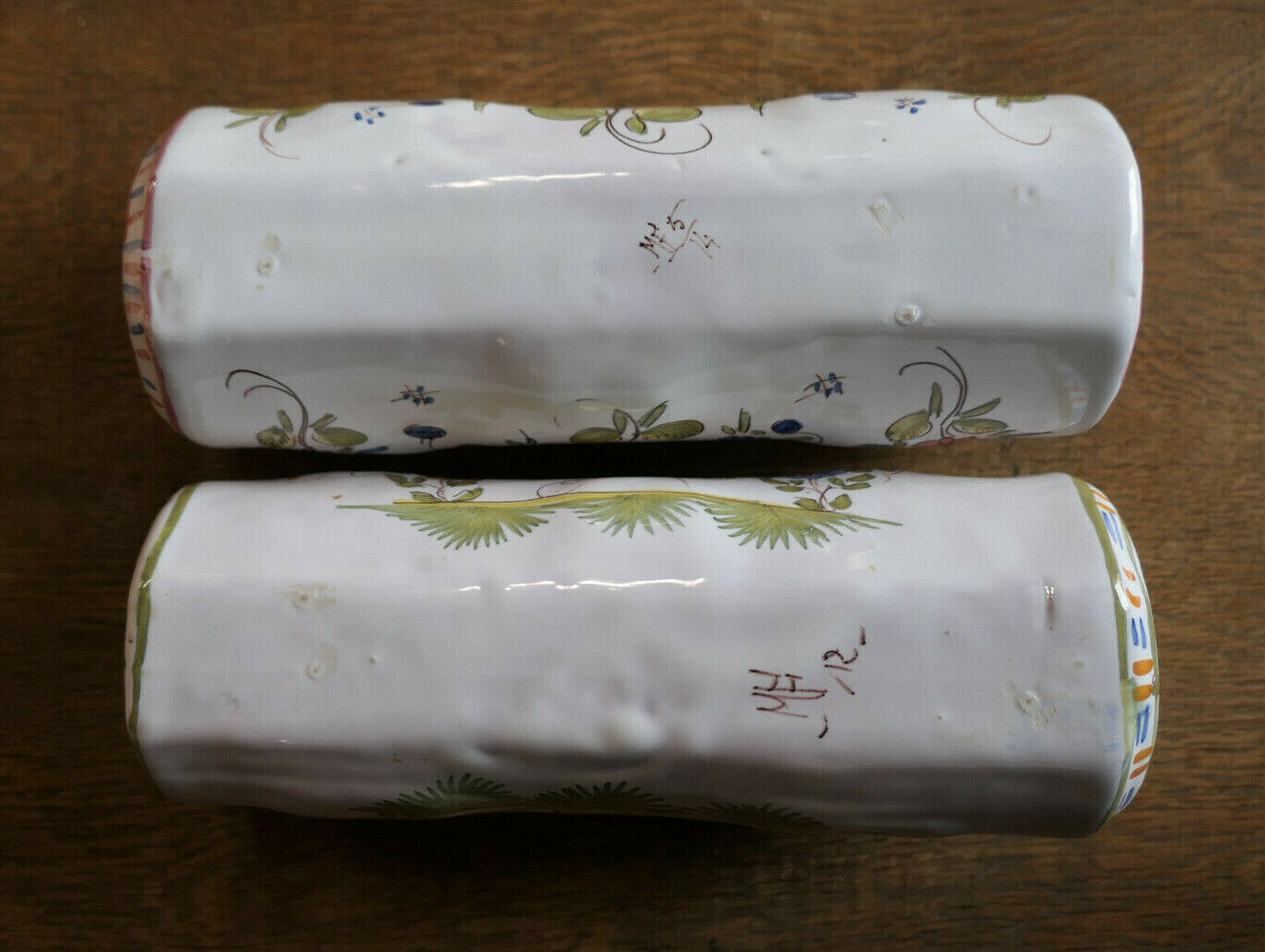 LOT DE 2 JARDINIERES DE TABLE EN FAIENCE DE MARTRES TOLOSANE