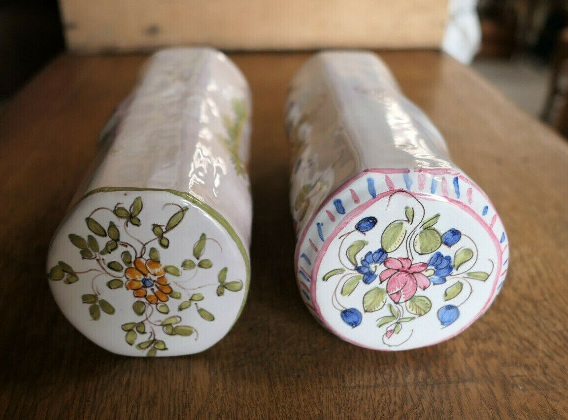 LOT DE 2 JARDINIERES DE TABLE EN FAIENCE DE MARTRES TOLOSANE