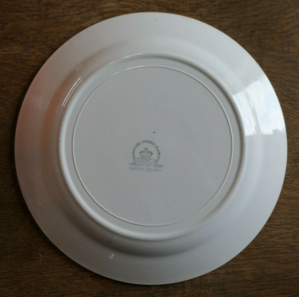 ASSIETTE BELGIQUE NIMY MANUFACTURE IMPERIALE & ROYALE MARCINELLE EGLISE PUITS 12