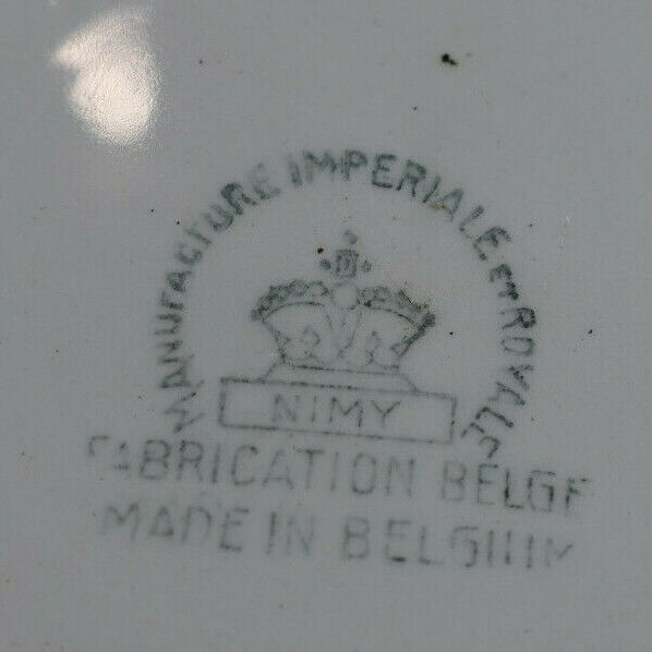 ASSIETTE BELGIQUE NIMY MANUFACTURE IMPERIALE & ROYALE MARCINELLE EGLISE PUITS 12