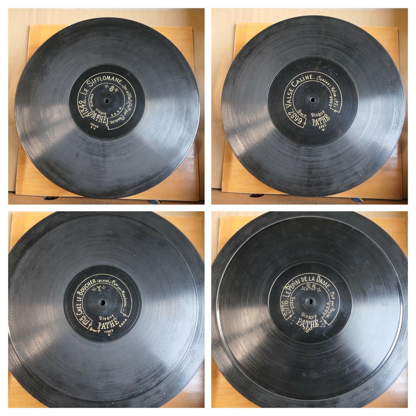 RARE LOT DE 28 DISQUES 78T PATHE MONOFACE CHANSON 78RPM 30/25CM