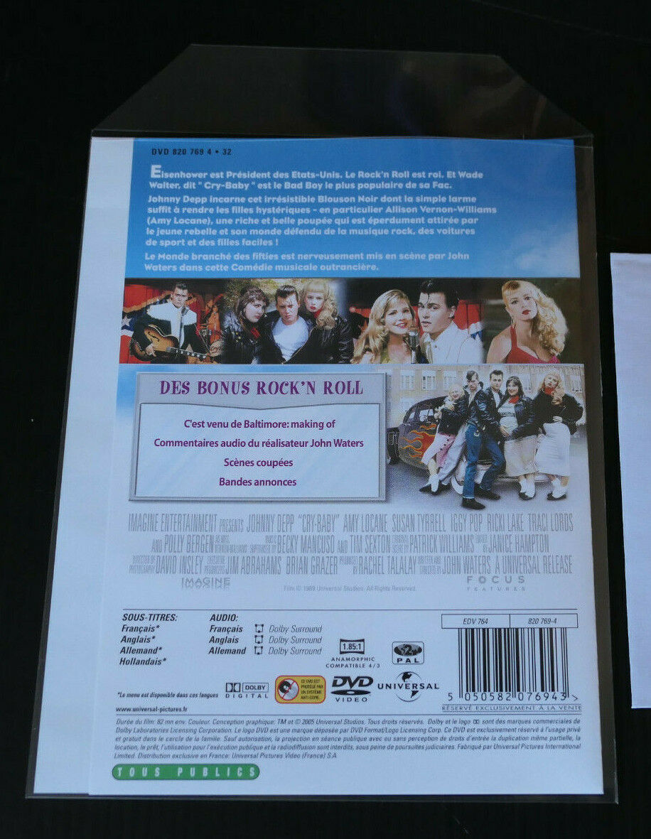 DVD CRY BABY / JOHN WATERS / JOHNNY DEPP / 2005