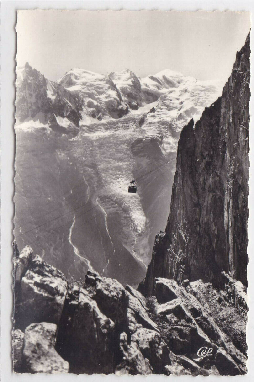 CARTE POSTALE NOIR & BLANC CPSM CHAMONIX MONT-BLANC LA TETE DU BREVENT