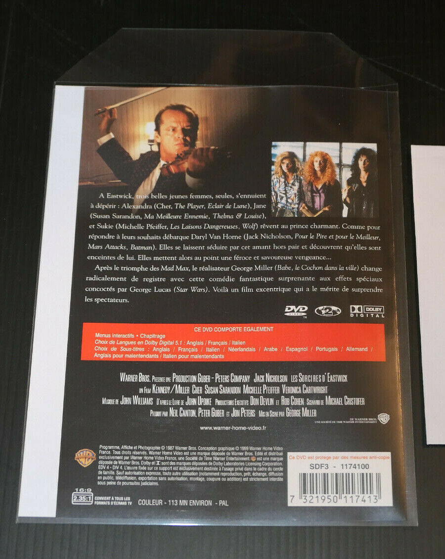 DVD LES SORCIERES D'EASTWICK / JACK NICHOLSON CHER SUSAN SARANDON PFEIFFER