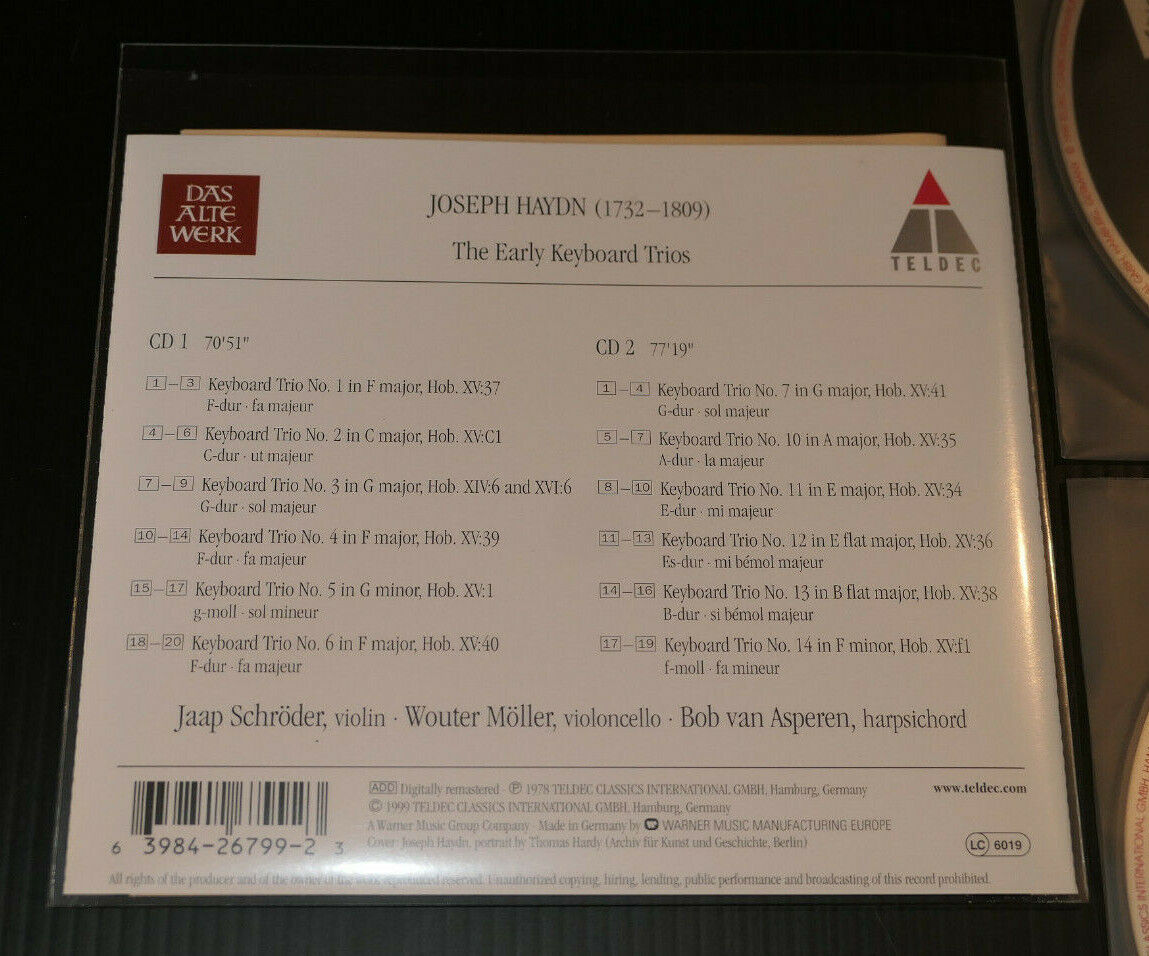 CD HAYDN / THE EARLY KEYBOARD TRIOS / SCHRODER MOLLER VAN ASPEREN / TELDEC 1999