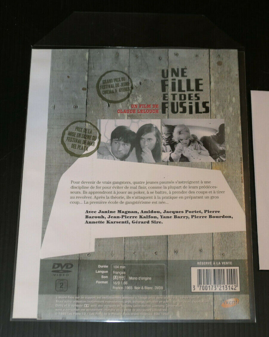 DVD UNE FILLE ET DES FUSILS / CLAUDE LELOUCH / PIERRE VASSILIU (1965)