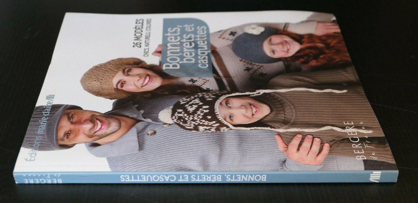 BONNETS BERETS ET CASQUETTES / 26 MODELES TRICOT CROCHET / MARIE-CLAIRE 2011