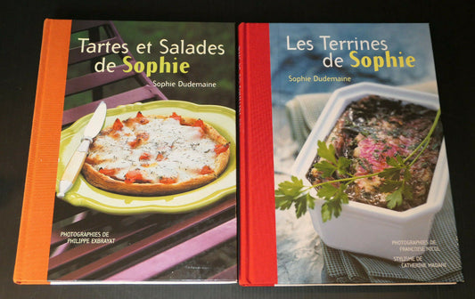 LOT DE 2 LIVRES / TERRINES TARTES SALADES RECETTES CUISINE / SOPHIE DUDEMAINE