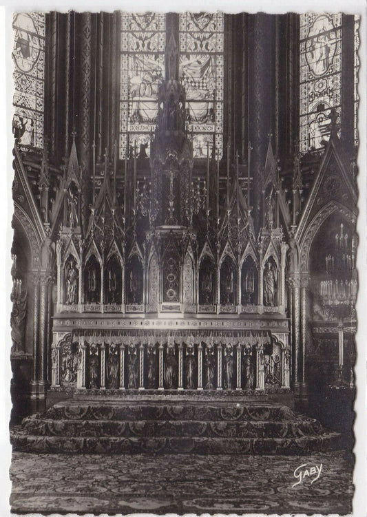 CARTE POSTALE NOIR & BLANC CPSM BONSECOURS INTERIEUR DE LA BASILIQUE