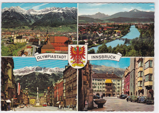 COLOR POSTCARD CPSM OLYMPIASTADT INNSBRUCK TIROL 1976 