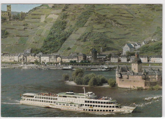 CARTE POSTALE COULEUR CPSM RHEIN BURG GUTENFELS PFALZ BEI KAUB