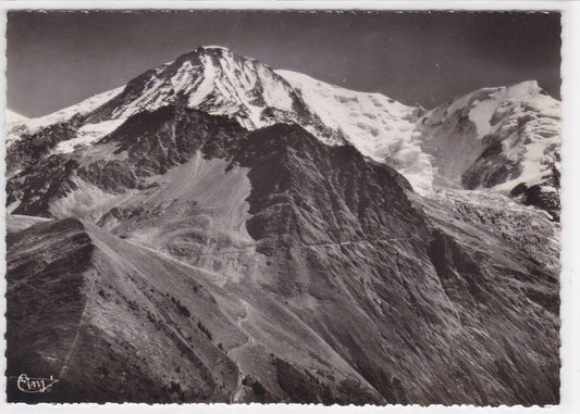 BLACK &amp; WHITE POSTCARD CPSM ST-GERVAIS THE EAGLE'S NEST BIONNASSAY GLACIER 