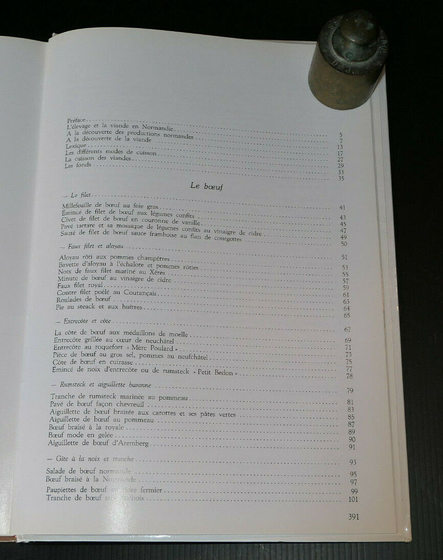 LE GRAND LIVRE DES VIANDES DANS LA GASTRONOMIE NORMANDE / RECETTES CUISINE