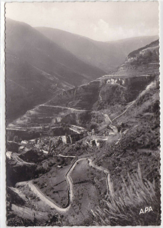CARTE POSTALE NOIR & BLANC CPSM LES GORGES DU TARN LEVER DE SOLEIL STE-ENIMIE