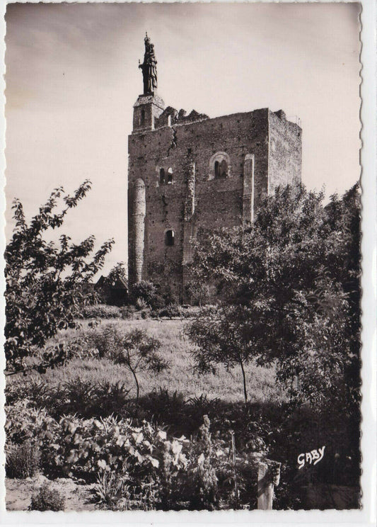 CARTE POSTALE NOIR & BLANC CPSM MONTBAZON LE DONJON RUINES DU CHATEAU-FORT